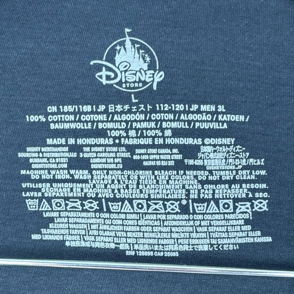 Disney Store Black & Pixelated Dot Design Mickey Mouse Graphic Tee Shirt L - Picture 4 of 5